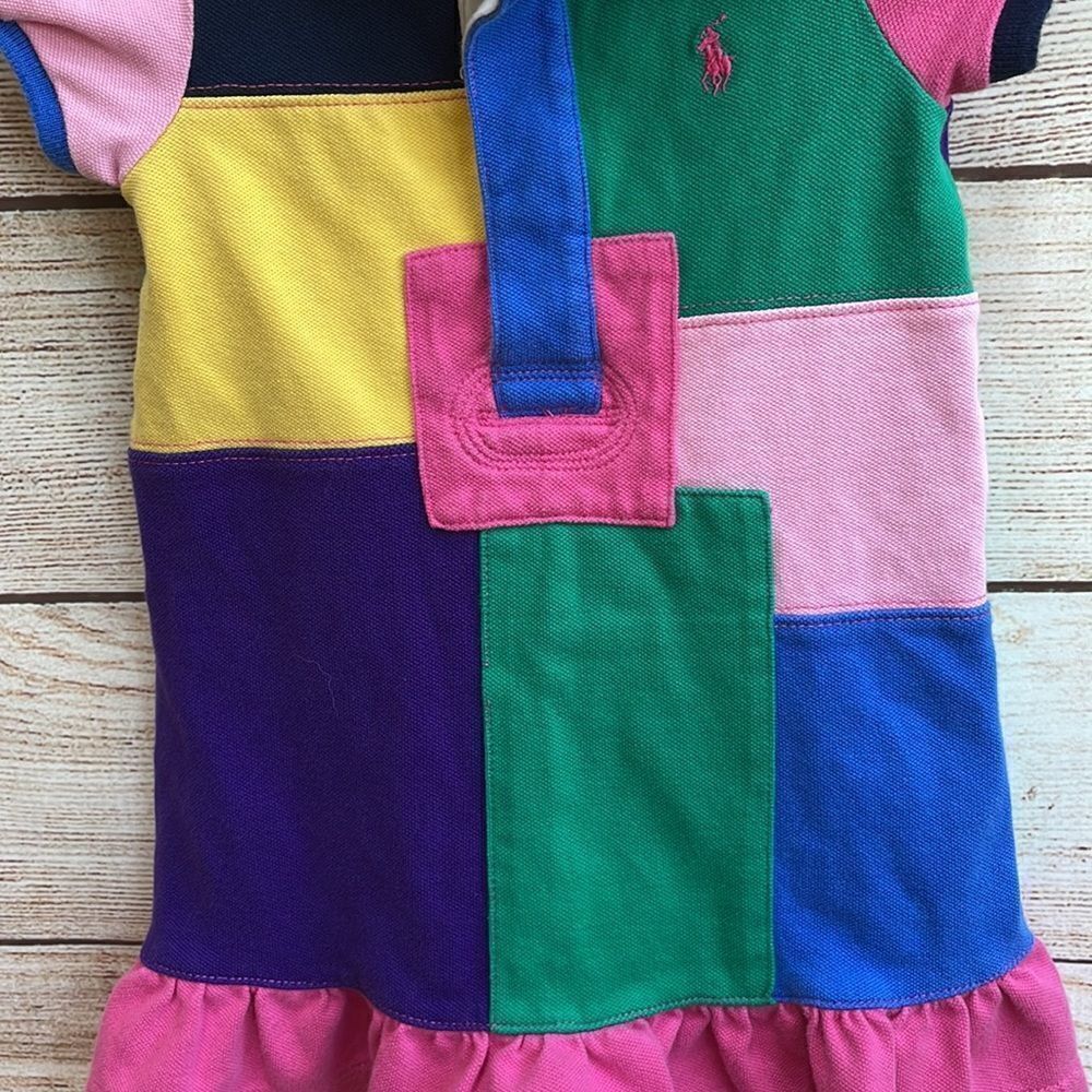 ‎RALPH LAUREN COLOR BLOCK PATCHWORK DRESS - Picture 3 of 5